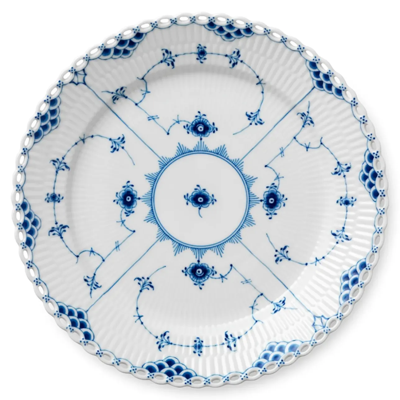 Eksklusive Steldele|Musselmalet Helblonde*Royal Copenhagen Musselmalet Helblonde tallerken, 27 cm