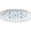 Eksklusive Steldele|Musselmalet Riflet*Royal Copenhagen Musselmalet Riflet fad, 60 cm