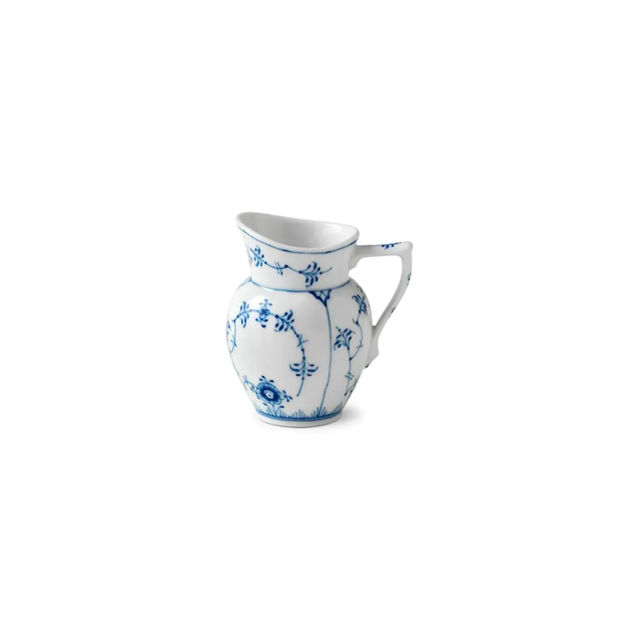Eksklusive Steldele|Musselmalet Riflet*Royal Copenhagen Musselmalet Riflet flødekande, 8 cl