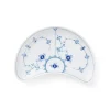 Eksklusive Steldele|Musselmalet Riflet*Royal Copenhagen Musselmalet Riflet halvmåneformet fad, 22 cm