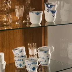 Eksklusive Steldele|Musselmalet Riflet*Royal Copenhagen Musselmalet Riflet højhankskop, Bespoke, 33 cl