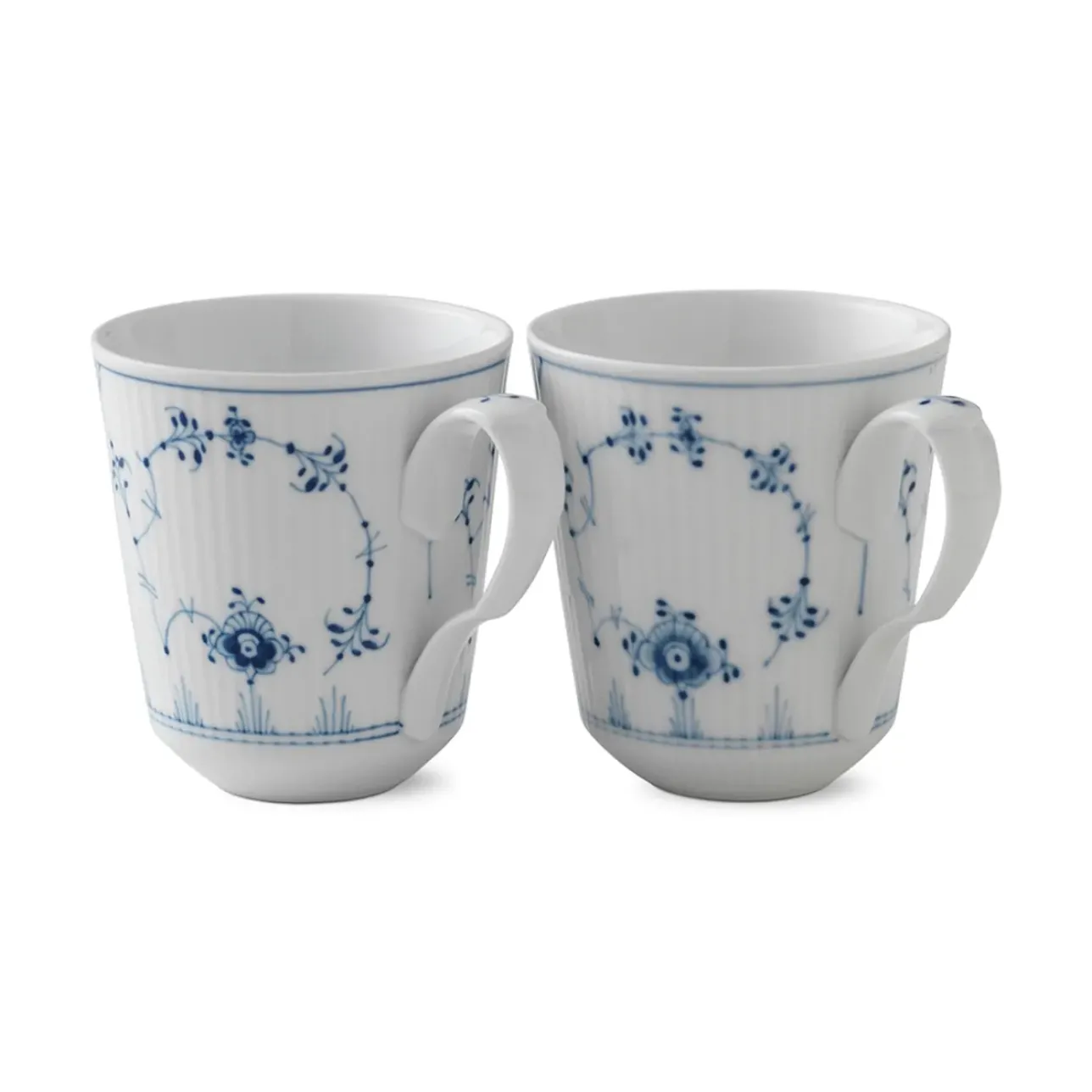 Eksklusive Steldele|Musselmalet Riflet*Royal Copenhagen kop, 38 cl, 2 stk. Musselmalet Riflet