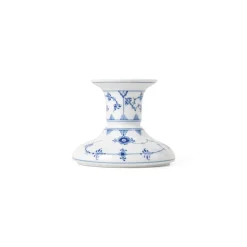 Eksklusive Steldele|Musselmalet Riflet*Royal Copenhagen Musselmalet Riflet lysestage, 7,5 cm