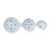 Eksklusive Steldele|Musselmalet Riflet*Royal Copenhagen Musselmalet Riflet serveringssæt, 17,5 cm, 15,5 cm, 10,5 cm, 3 stk.