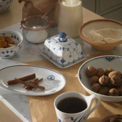 Eksklusive Steldele|Musselmalet Riflet*Royal Copenhagen Musselmalet Riflet skål, 73 cl