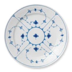 Eksklusive Steldele|Musselmalet Riflet*Royal Copenhagen Musselmalet Riflet tallerken, 27 cm
