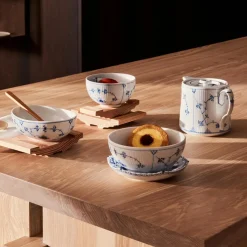 Eksklusive Steldele|Musselmalet Riflet*Royal Copenhagen Musselmalet Riflet tekande, 75 cl