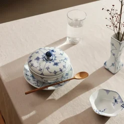 Eksklusive Steldele|Musselmalet Riflet*Royal Copenhagen Musselmalet Riflet vase, 12 cm