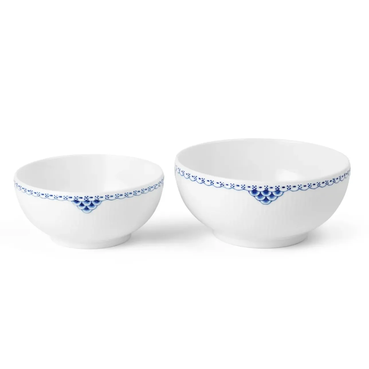 Prinsesse|Snackskåle*Royal Copenhagen Prinsesse skål, 73 cl, 110 cl, 2 stk.