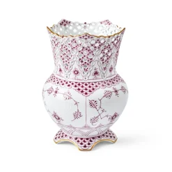 Eksklusive Steldele|Purpur Musselmalet Helblonde Med Guld*Royal Copenhagen Purpur Musselmalet Helblonde med Guld vase, Limited Edition, 22 cm