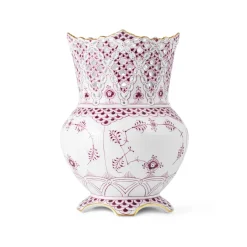 Eksklusive Steldele|Purpur Musselmalet Helblonde Med Guld*Royal Copenhagen Purpur Musselmalet Helblonde med Guld vase, Limited Edition, 22 cm