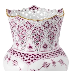 Eksklusive Steldele|Purpur Musselmalet Helblonde Med Guld*Royal Copenhagen Purpur Musselmalet Helblonde med Guld vase, Limited Edition, 22 cm
