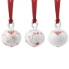 Special Editions|Julepynt*Royal Copenhagen Rød Musselmalet juleornament, 9 cm, 3 stk.