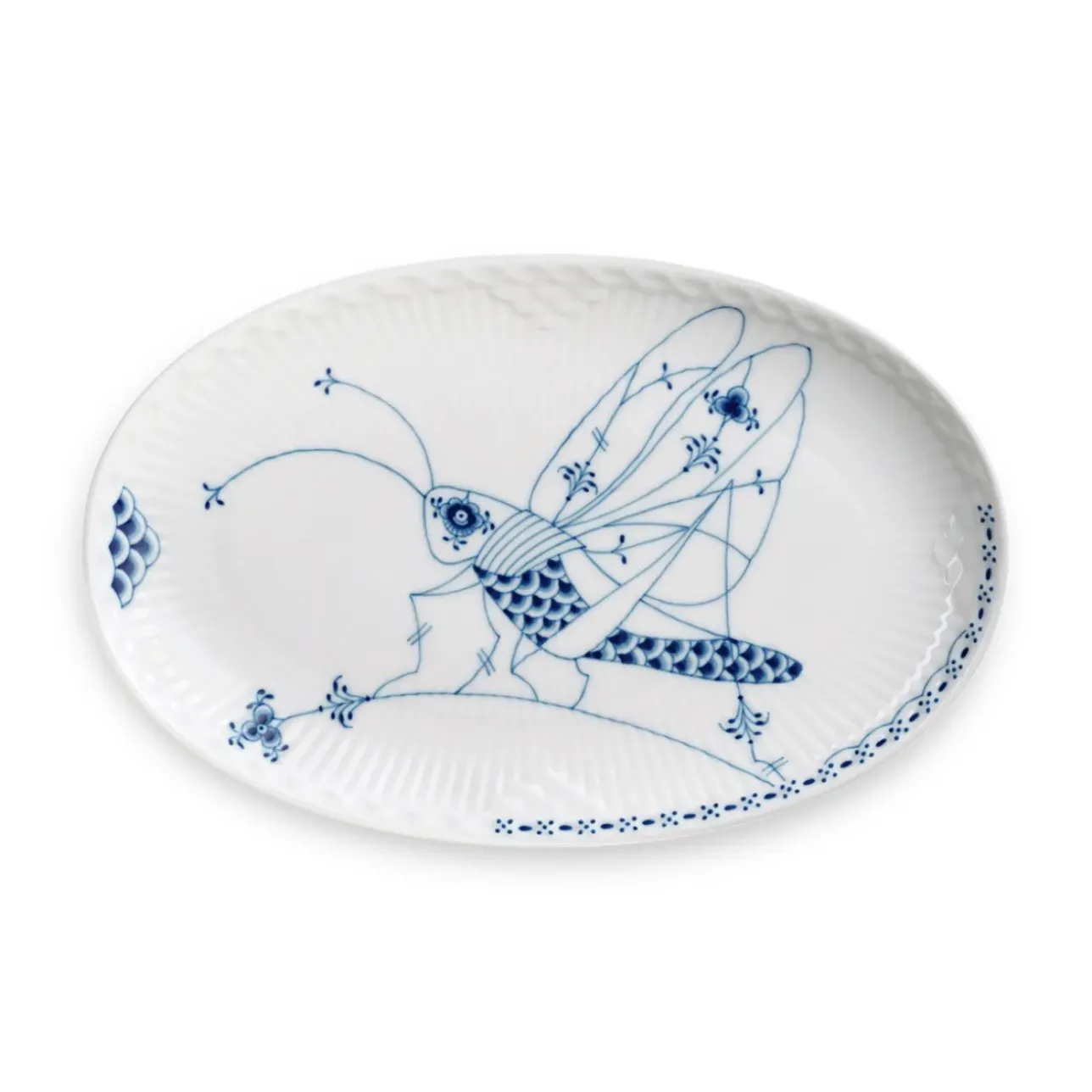 Eksklusive Steldele|Royal Creatures*Royal Copenhagen Royal Creatures asiet, Græshoppe, 23,5 cm Græshoppe