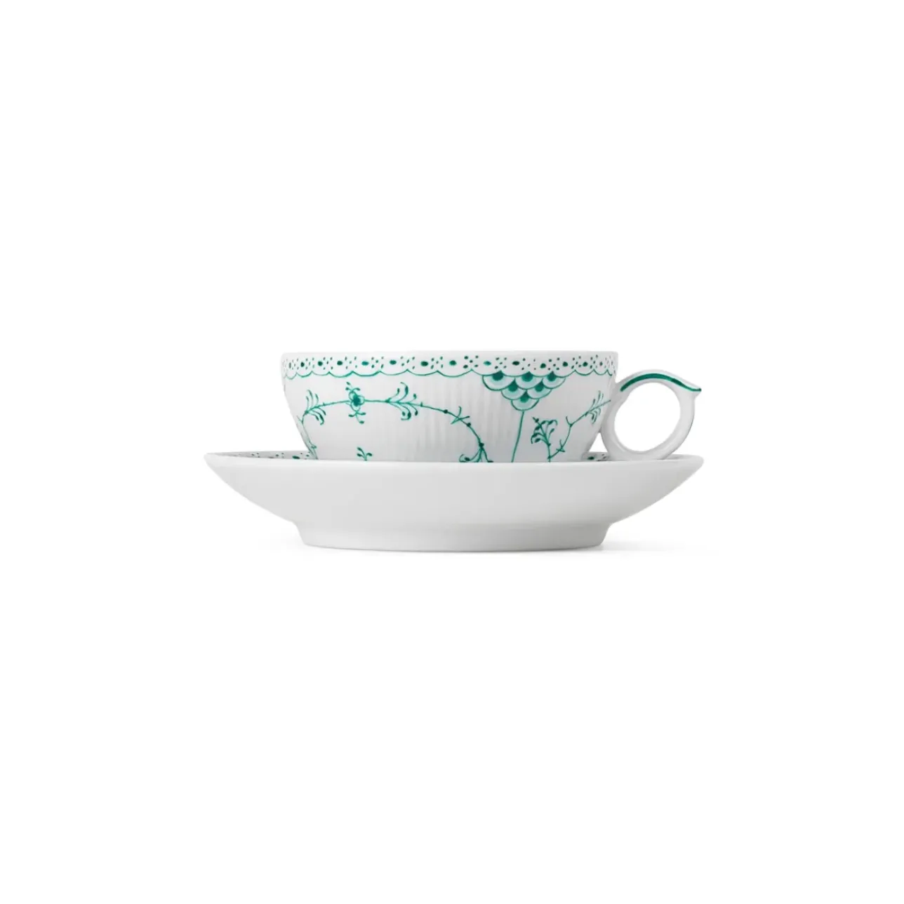 Eksklusive Steldele|Smaragd Musselmalet Halvblonde*Royal Copenhagen Smaragd Musselmalet Halvblonde tekop og underkop, 20 cl