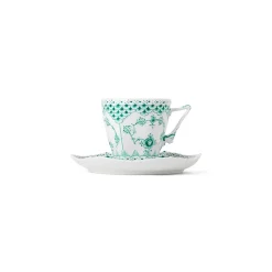 Eksklusive Steldele|Smaragd Musselmalet Helblonde*Royal Copenhagen Smaragd Musselmalet Helblonde kop og underkop, 14 cl