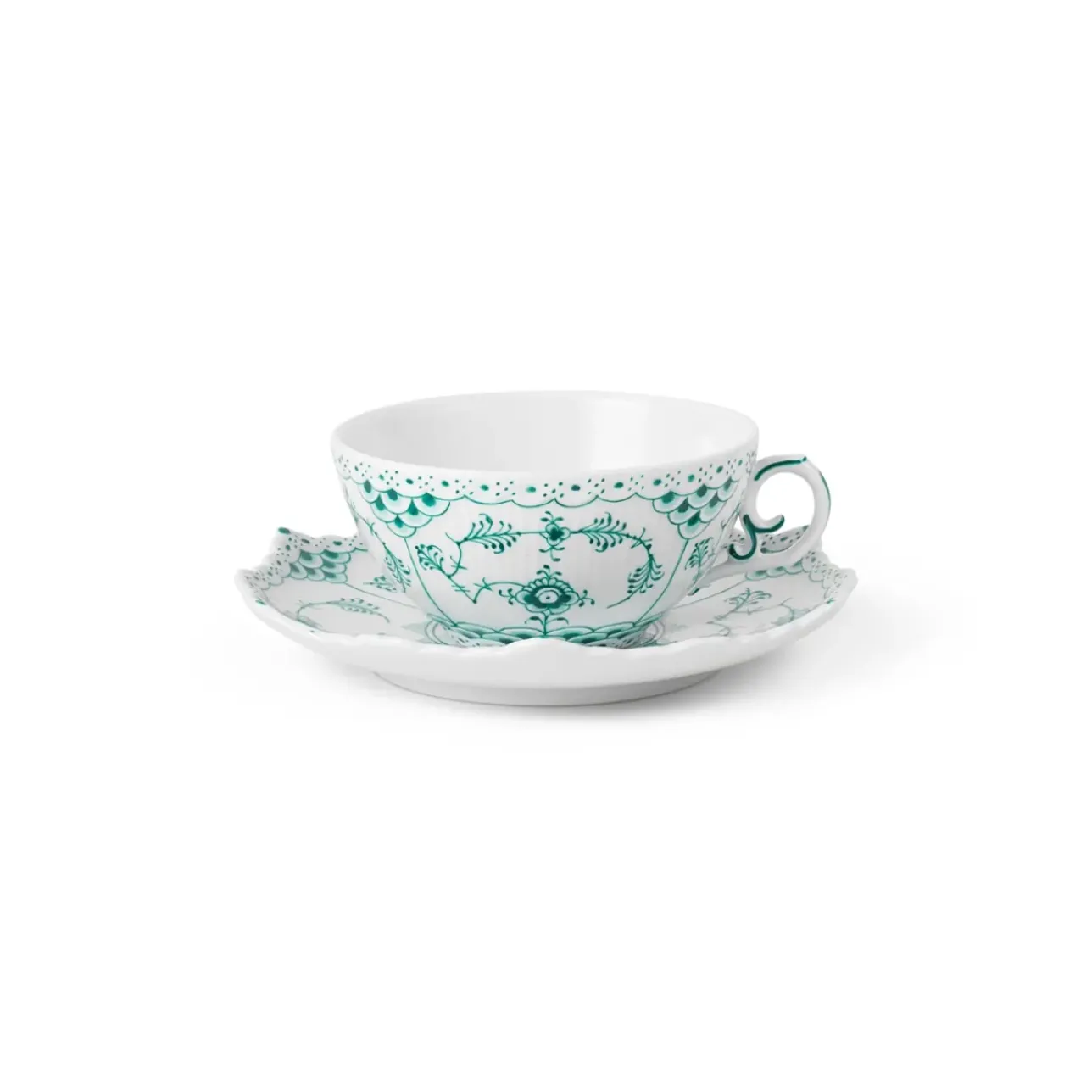 Eksklusive Steldele|Smaragd Musselmalet Helblonde*Royal Copenhagen Smaragd Musselmalet Helblonde tekop og underkop, 22 cl