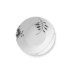 Sort Mega Riflet|Dybe Tallerkener*Royal Copenhagen Sort Mega Riflet dyb tallerken, 17 cm