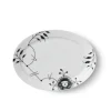 Sort Mega Riflet|Ovale Tallerkener*Royal Copenhagen Sort Mega Riflet fad, 28 cm