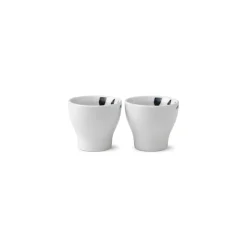 Sort Mega Riflet|Æggebægre*Royal Copenhagen Sort Mega Riflet æggebæger, 4,8 cm, 2 stk.