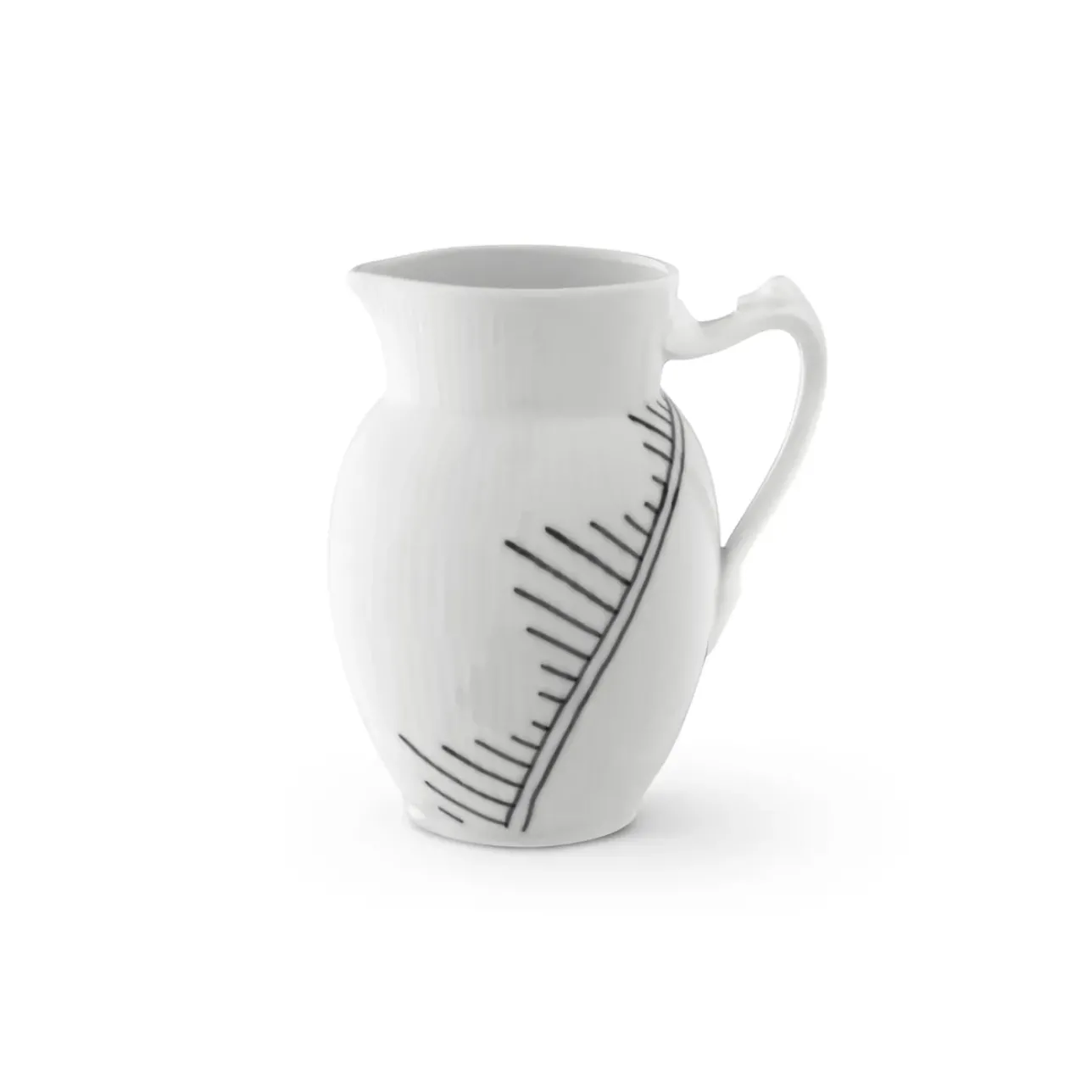 Sort Mega Riflet|Kander*Royal Copenhagen Sort Mega Riflet mælkekande, 38 cl
