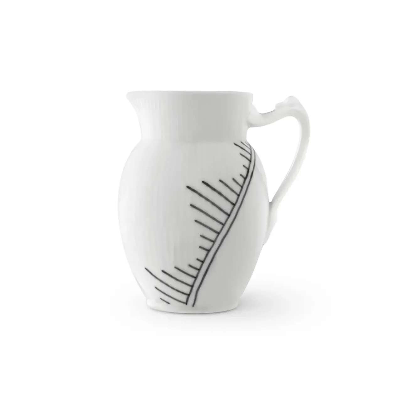 Sort Mega Riflet|Kander*Royal Copenhagen Sort Mega Riflet mælkekande, 38 cl