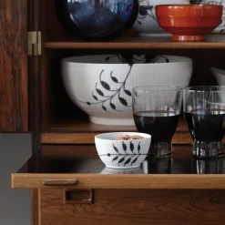 Sort Mega Riflet|Salatskåle*Royal Copenhagen Sort Mega Riflet skål, 310 cl