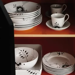 Sort Mega Riflet|Salatskåle*Royal Copenhagen Sort Mega Riflet skål, 110 cl