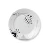 Sort Mega Riflet|Desserttallerkener*Royal Copenhagen Sort Mega Riflet tallerken, decoration 2, 19 cm