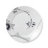 Sort Mega Riflet|Frokost Tallerkener*Royal Copenhagen Sort Mega Riflet tallerken, decoration 2, 22 cm