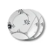 Sort Mega Riflet|Middagstallerkener*Royal Copenhagen Sort Mega Riflet tallerken, decoration 2, 27 cm, 2 stk.