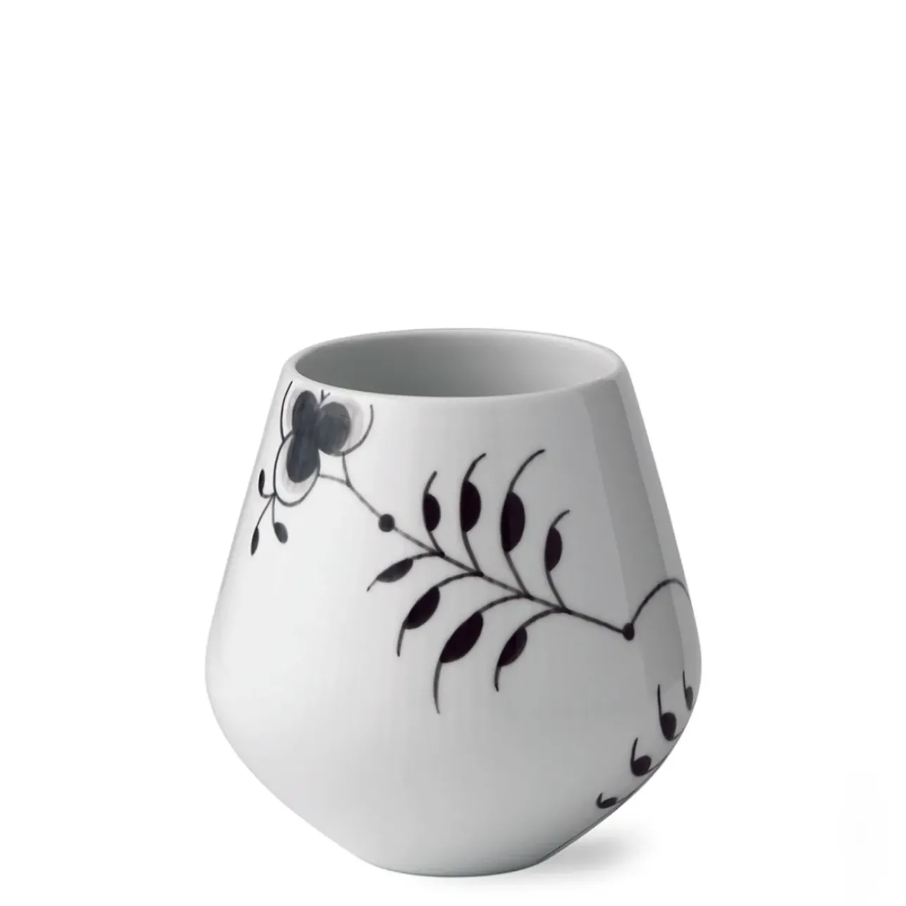 Sort Mega Riflet|Home Décor*Royal Copenhagen Sort Mega Riflet vase, 15 cm