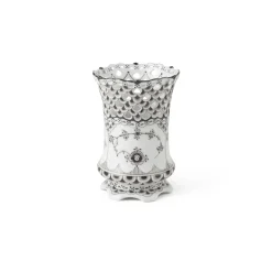 Eksklusive Steldele|Sort Musselmalet Helblonde*Royal Copenhagen Sort Musselmalet Helblonde vase, 11 cm
