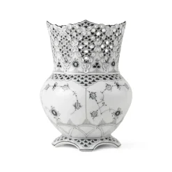 Eksklusive Steldele|Sort Musselmalet Helblonde*Royal Copenhagen Sort Musselmalet Helblonde vase, 22 cm