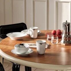 Sort Riflet Blonde|Kaffekopper*Royal Copenhagen kop, 36 cl, 2 stk. Sort Riflet Blonde