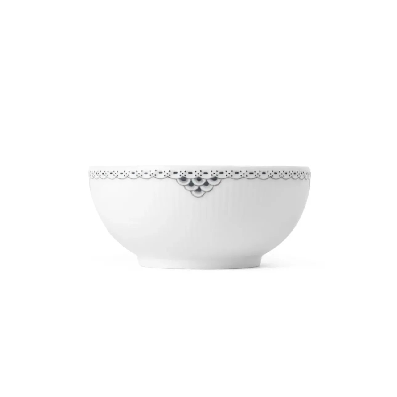 Sort Riflet Blonde|Salatskåle*Royal Copenhagen Sort Riflet Blonde skål, 73 cl