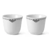 Sort Riflet Blonde|Kaffekopper*Royal Copenhagen Sort Riflet Blonde termokrus, 26 cl, 2 stk.