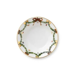 Stjerne Riflet Jul|Dybe Tallerkener*Royal Copenhagen Stjerne Riflet Jul dyb tallerken, 17 cm