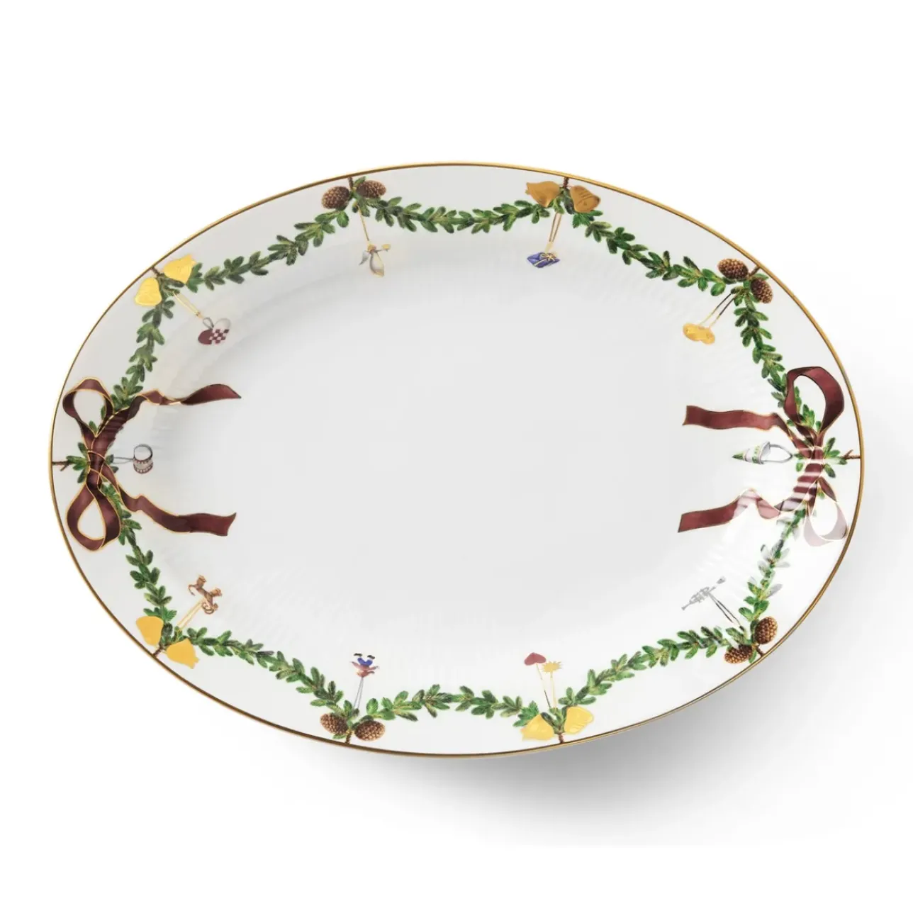 Stjerne Riflet Jul|Fade*Royal Copenhagen Stjerne Riflet Jul Fad, 34 cm