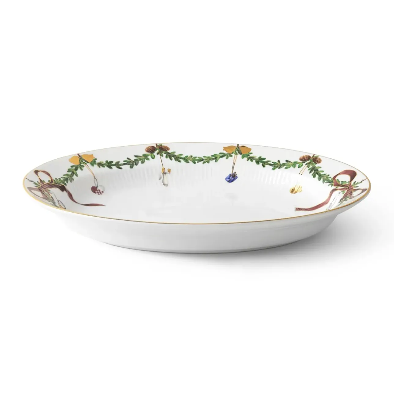Stjerne Riflet Jul|Fade*Royal Copenhagen Stjerne Riflet Jul Fad, 34 cm
