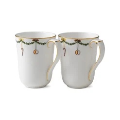 Stjerne Riflet Jul|Kaffekopper*Royal Copenhagen Stjerne Riflet Jul kop, 36 cl, 2 stk.