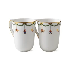 Stjerne Riflet Jul|Kaffekopper*Royal Copenhagen Stjerne Riflet Jul kop, 36 cl, 2 stk.