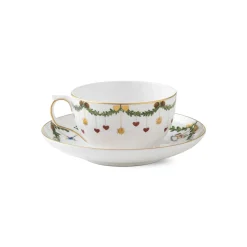 Stjerne Riflet Jul|Kaffekopper*Royal Copenhagen Stjerne Riflet Jul kop og underkop, 32 cl
