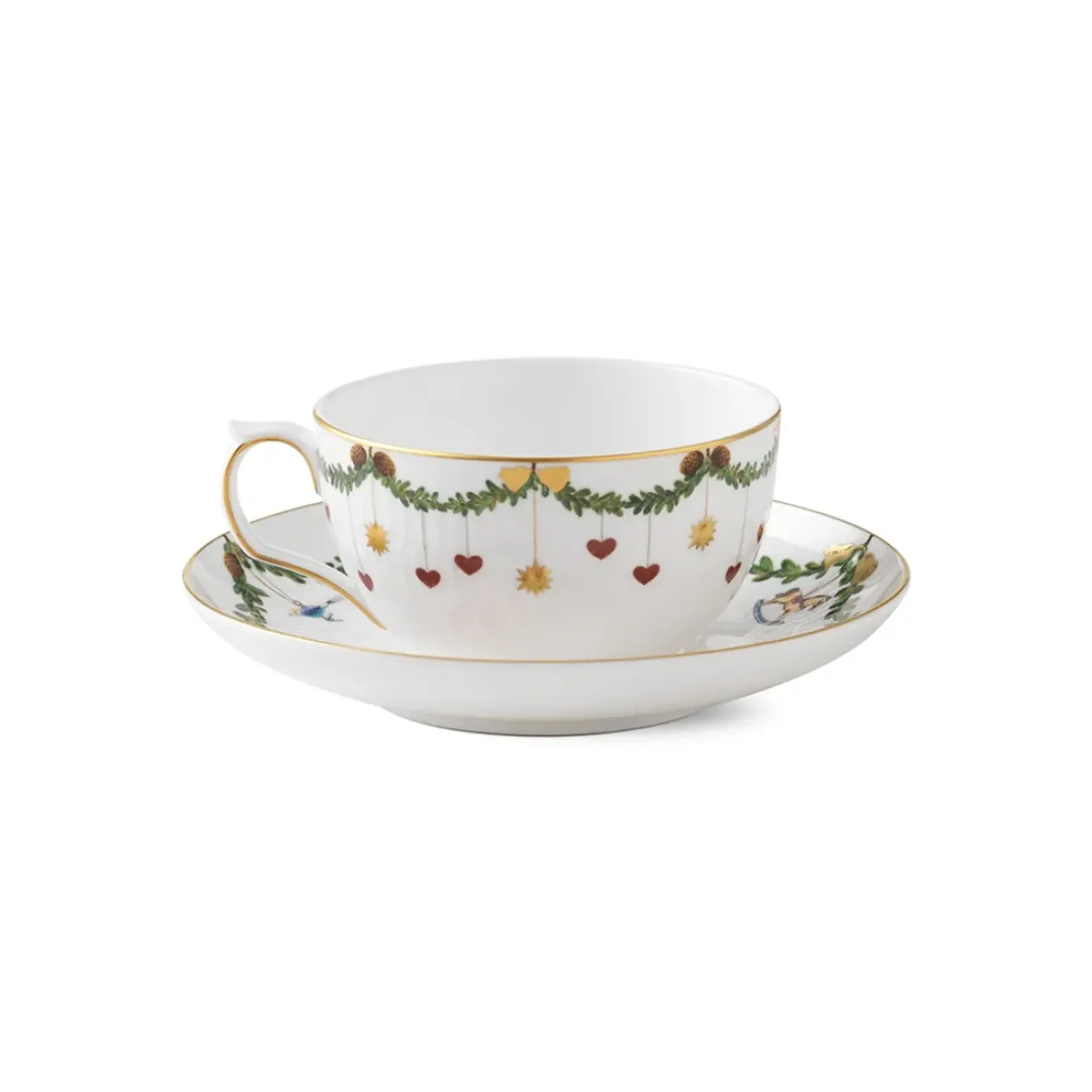 Stjerne Riflet Jul|Kaffekopper*Royal Copenhagen Stjerne Riflet Jul kop og underkop, 32 cl