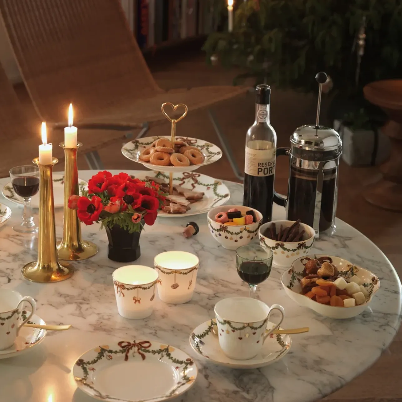 Stjerne Riflet Jul|Snackskåle*Royal Copenhagen Stjerne Riflet Jul multikop, 30 cl, 2 stk.