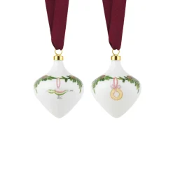 Stjerne Riflet Jul|Julepynt*Royal Copenhagen Stjerne Riflet Jul ornament, 8,5 cm, 2 stk.