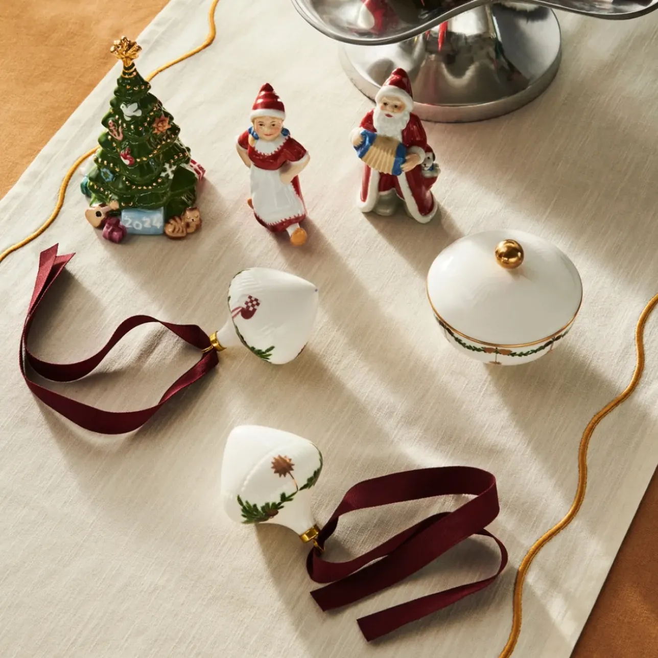 Stjerne Riflet Jul|Julepynt*Royal Copenhagen Stjerne Riflet Jul ornament, 8,5 cm, 2 stk.