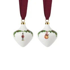 Stjerne Riflet Jul|Julepynt*Royal Copenhagen Stjerne Riflet Jul ornament, 8,5 cm, 2 stk.