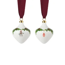 Stjerne Riflet Jul|Julepynt*Royal Copenhagen Stjerne Riflet Jul ornament, 8,5 cm, 2 stk.