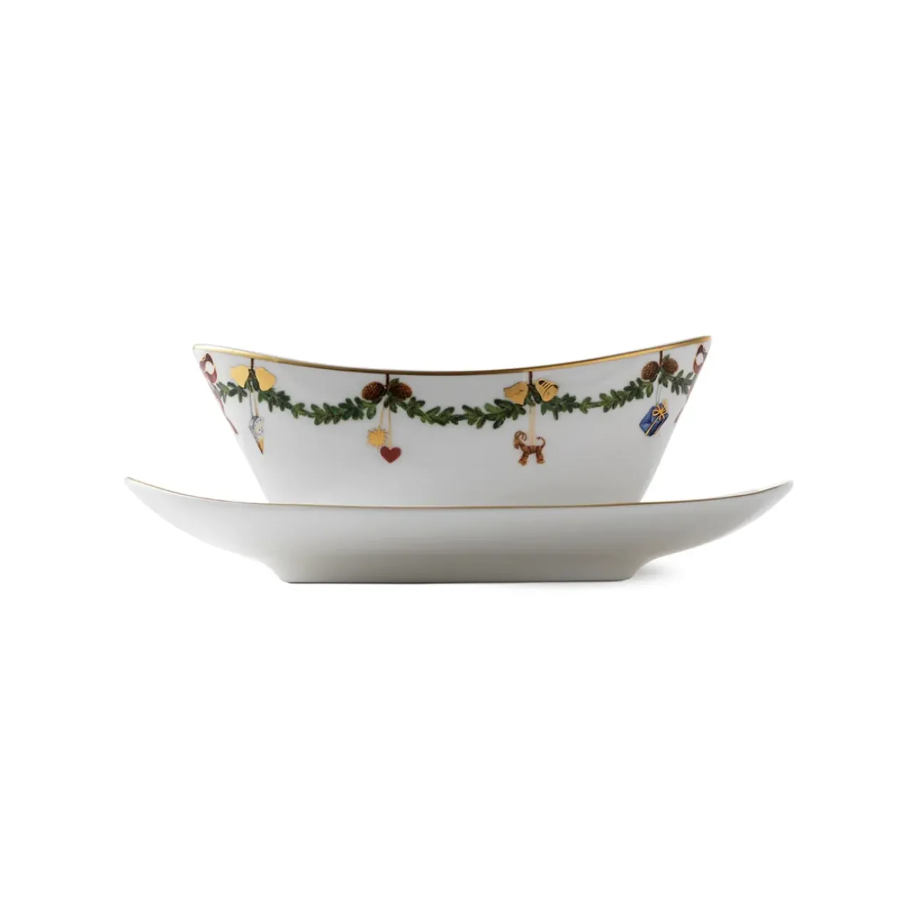 Stjerne Riflet Jul|Sovseskåle Og -Kander*Royal Copenhagen Stjerne Riflet Jul sauceskål, 43 cl